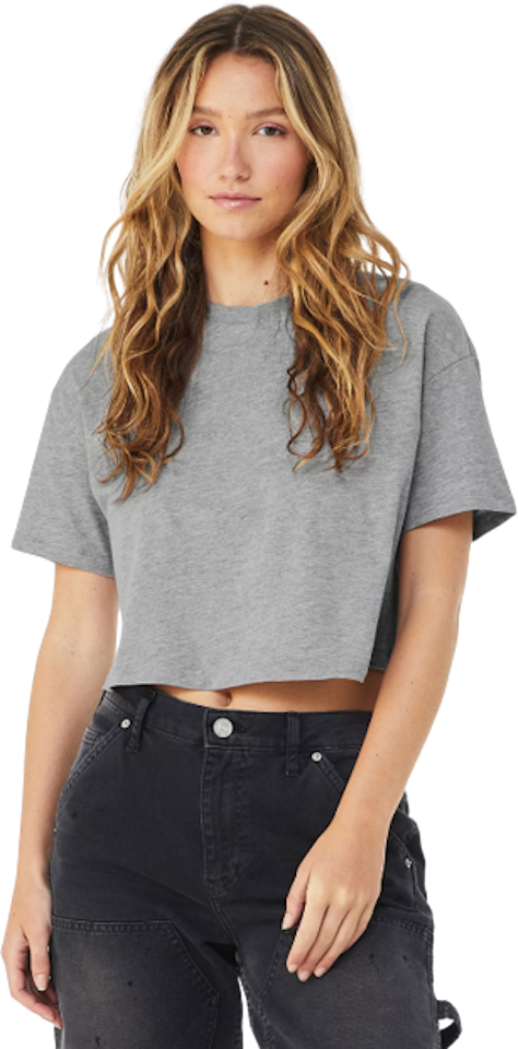 Bella + Canvas 6482 FWD Fashion Ladies' Jersey Cropped T-Shirt Athletic Heather S