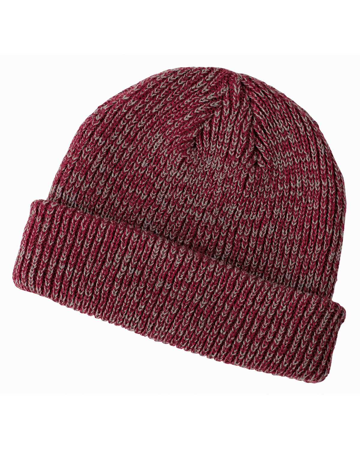 Gray Ribbed Marled Beanie 