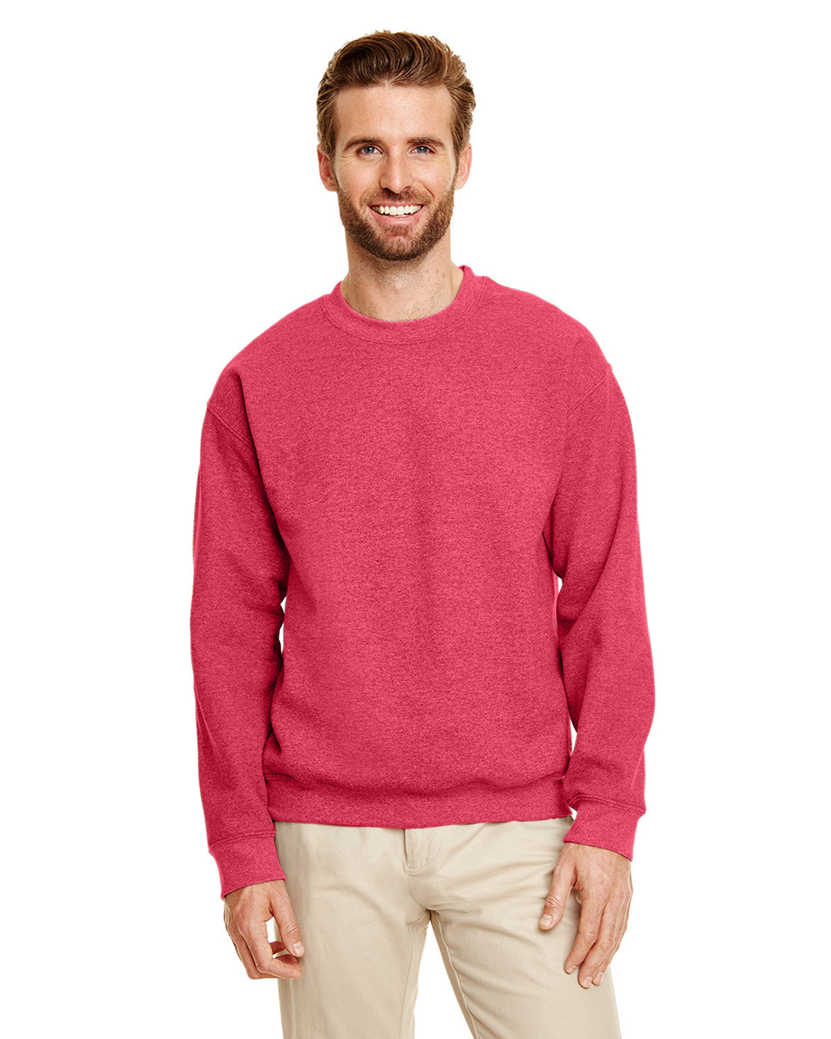 gildan heather red sweatshirt