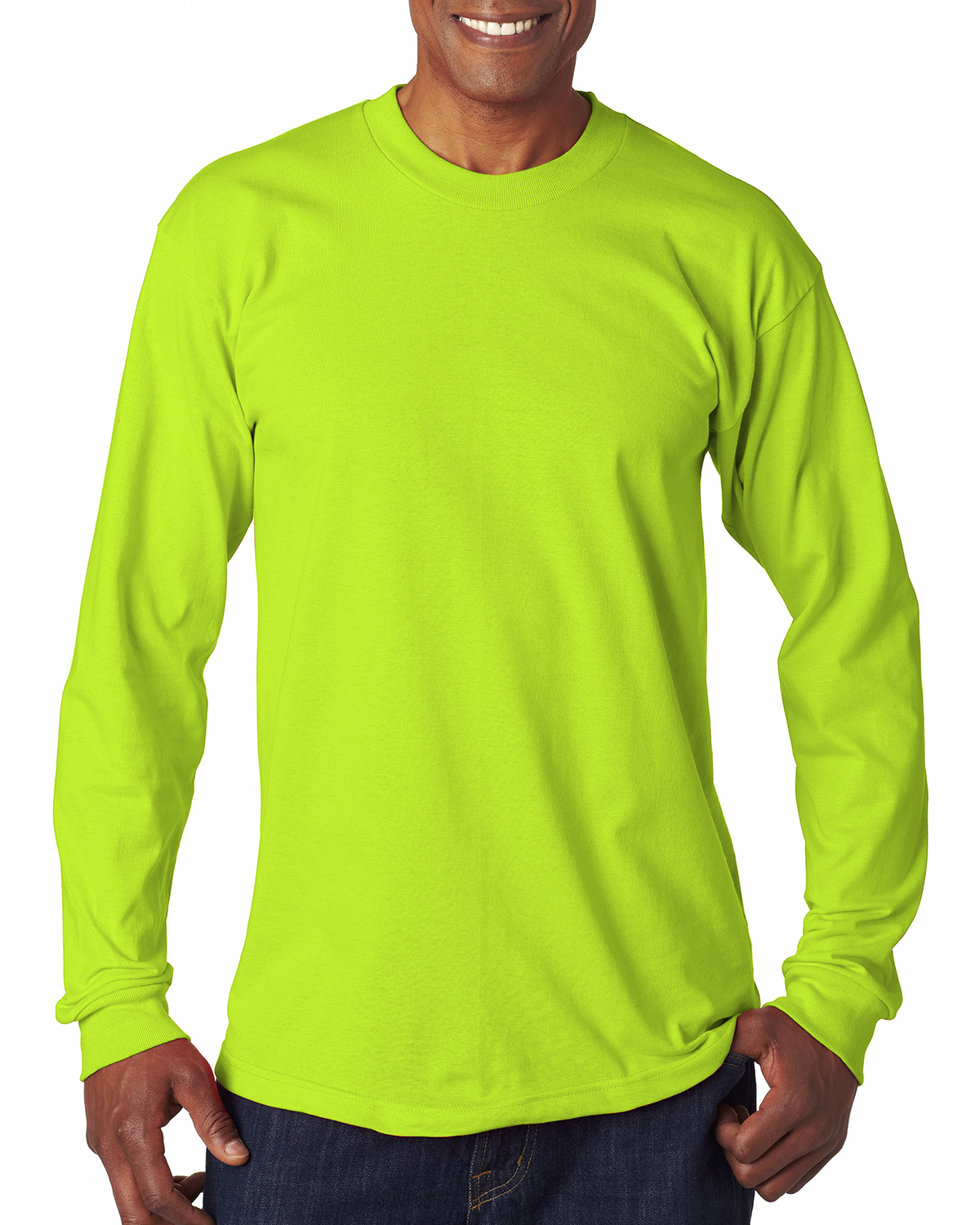 Bayside Ba6100 Adult 6.1 Oz., 100% Cotton Long Sleeve T Shirt
