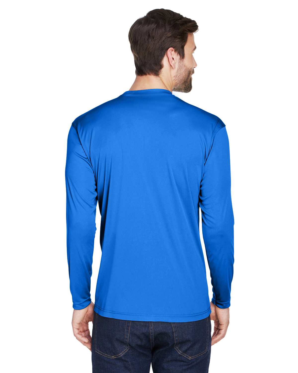 UltraClub 8422 Sea Frost Adult Cool & Dry Sport Long-Sleeve Performance Interlock T-Shirt
