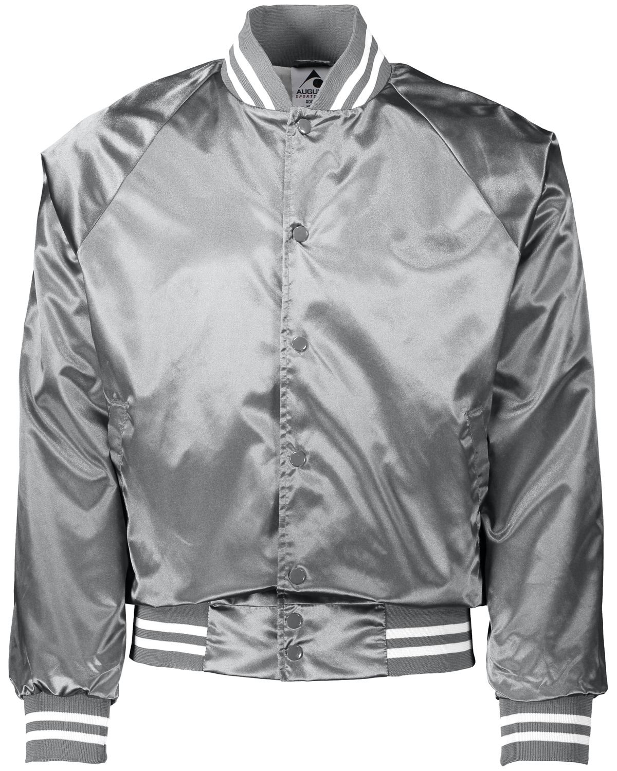 white satin baseball jacket