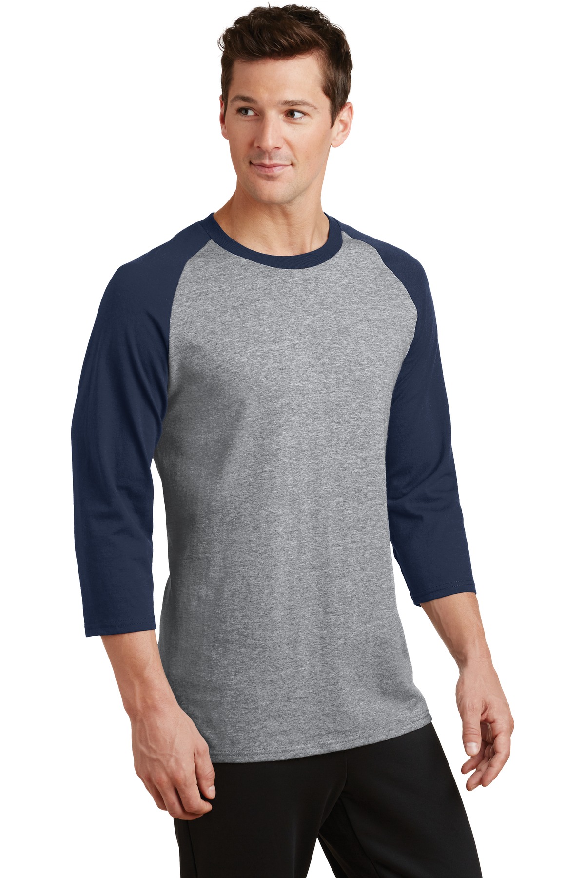 Port & Company PC55RS Unisex Core Blend 3/4-Sleeve Raglan Tee