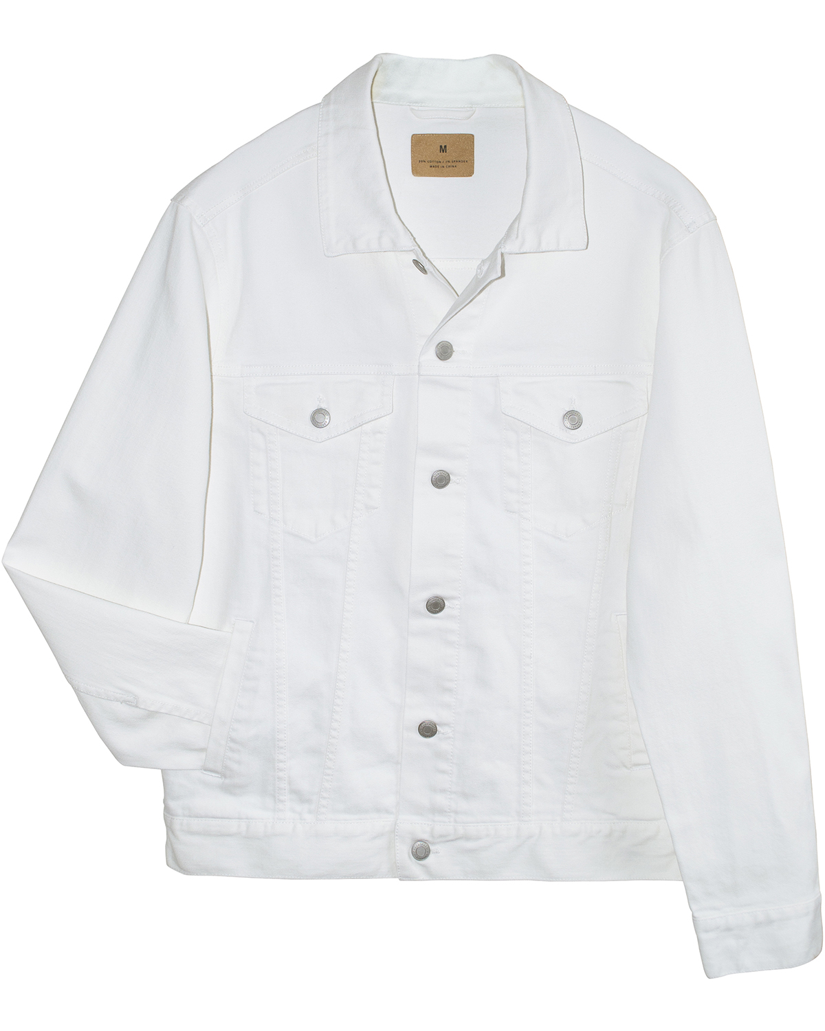 Buy Msgm Regular Fit Denim Jacket With Flap Pockets | Off White Color Men |  AJIO LUXE