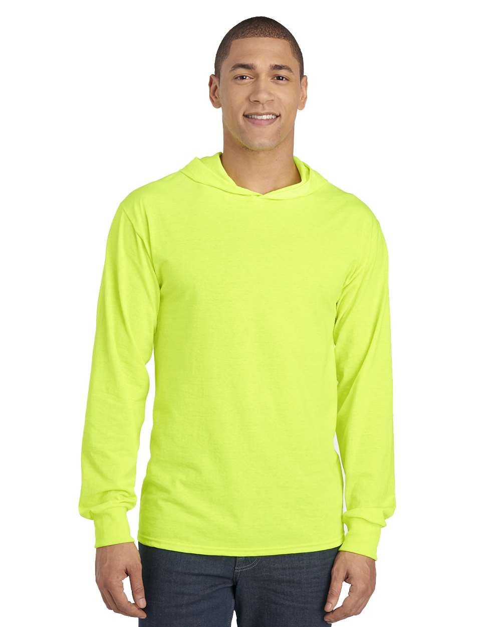 Safety Green HD Cotton™ Jersey Hooded 