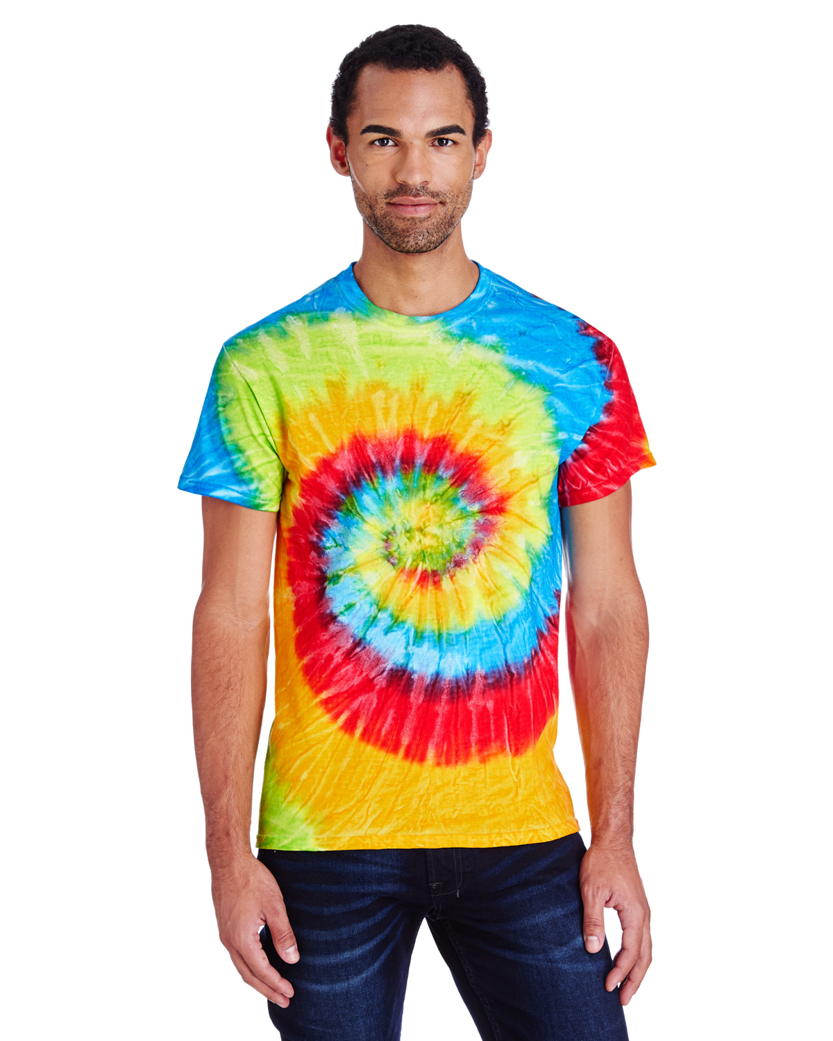 4121-Neon Pink & Yellow Tie Dye T-Shirt