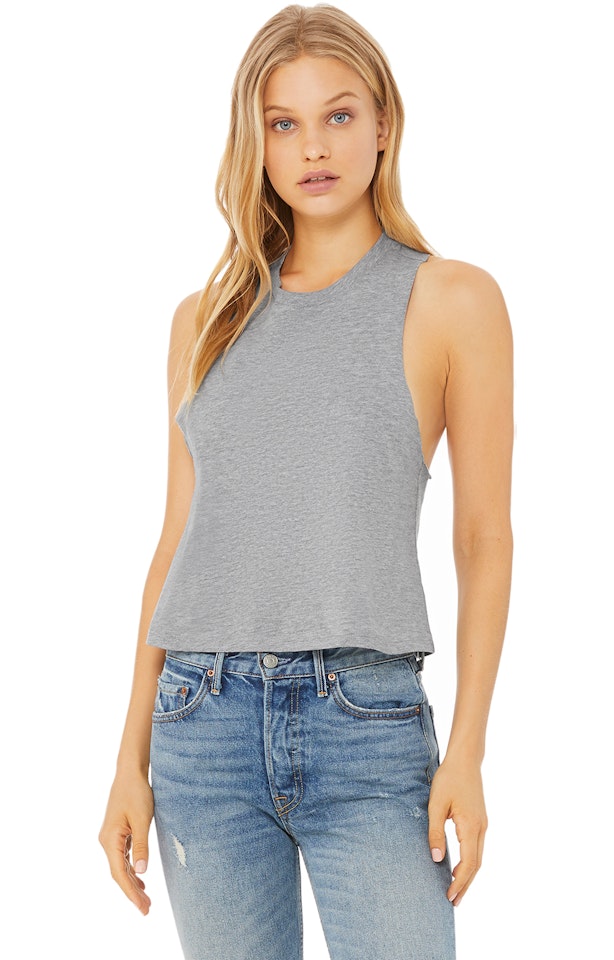Download Bella + Canvas 6682 Heather Olive Ladies' Racerback ...