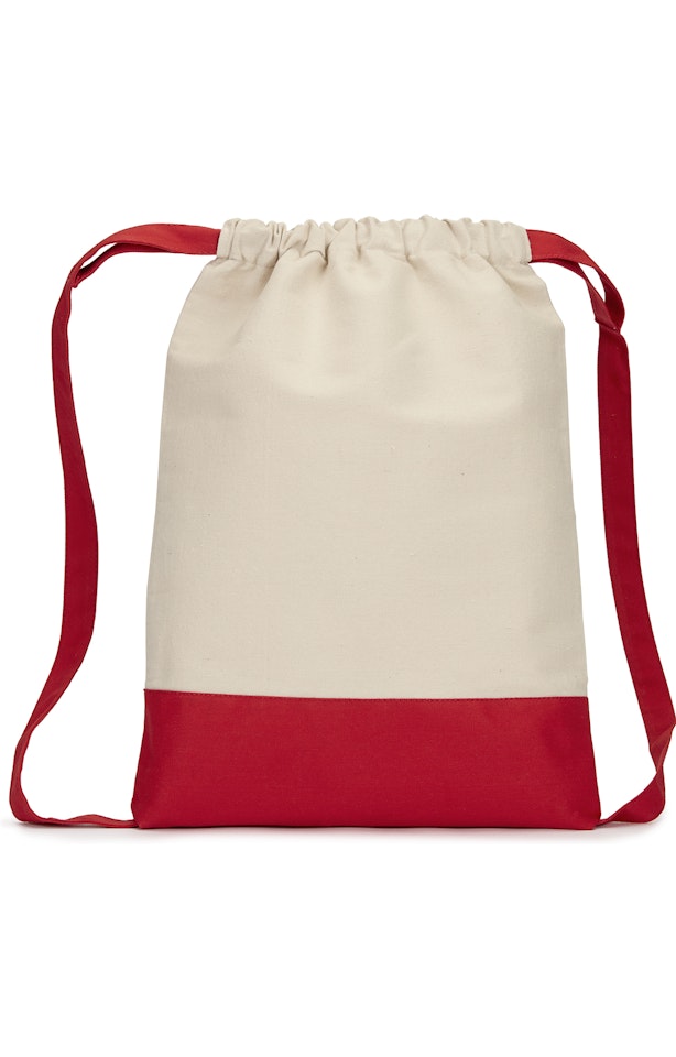 Liberty Bags 8876 Natural / Red