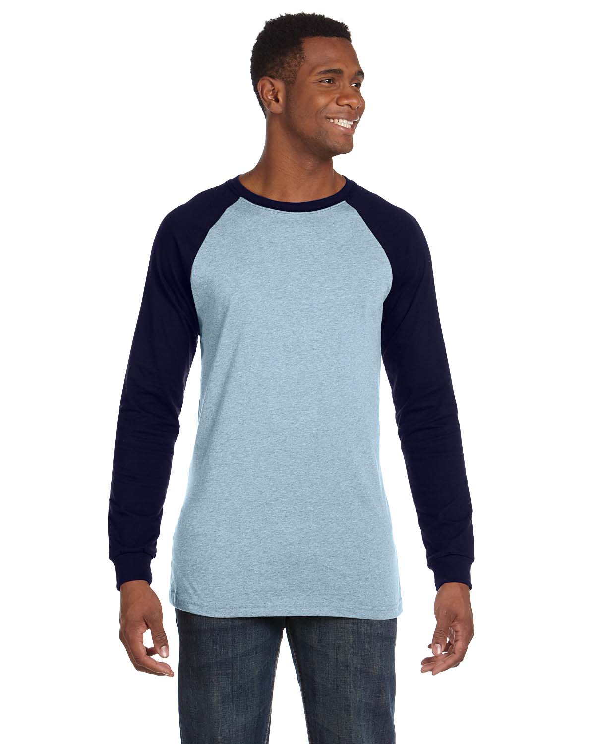 Canvas 3000 Long Sleeve Raglan Hawthorne Baseball T-Shirt