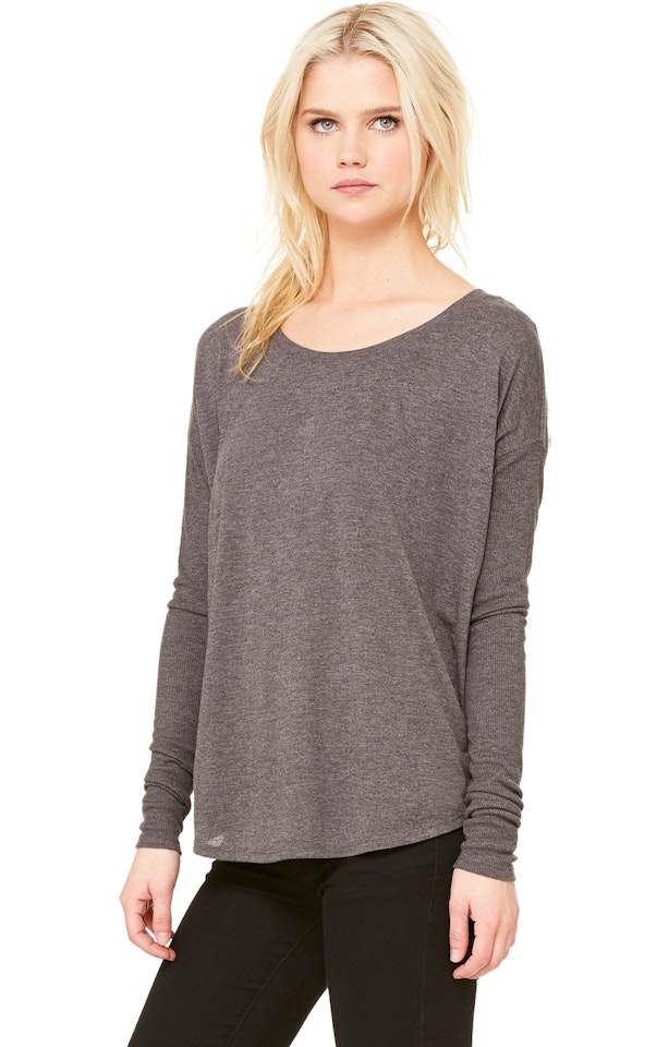 Download Bella + Canvas 8852 Midnight Ladies' Flowy Long-Sleeve T ...